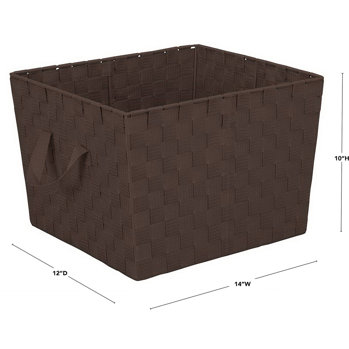 Polypropylene Baskets, 13" x 15", Brown - Image 6