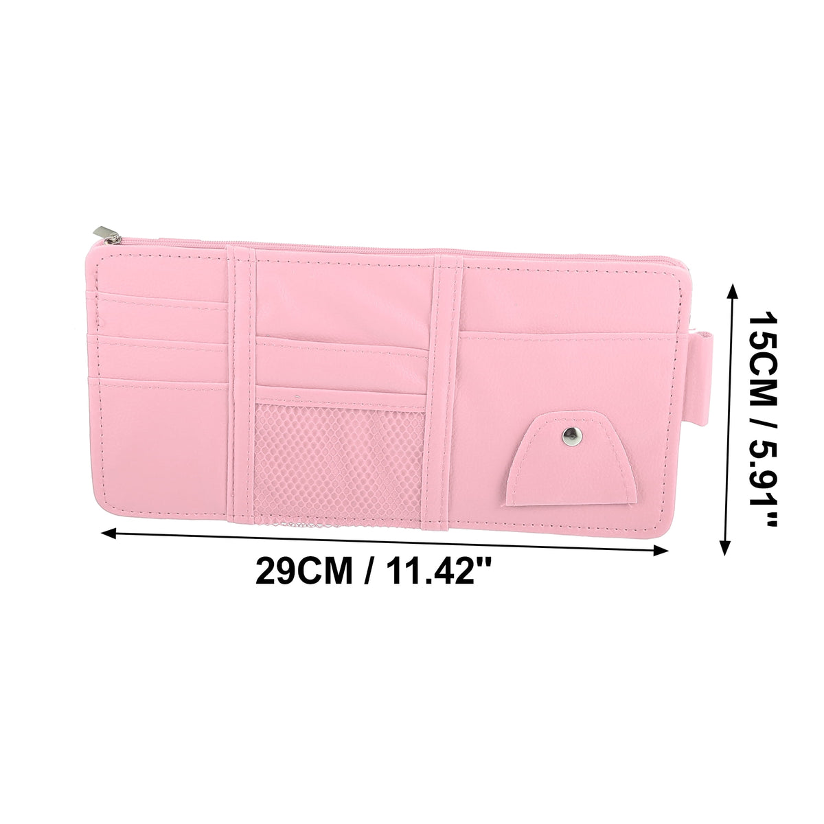 Car Sun Visor Organizer Auto Interior Accessories Sunglass Holder Pink - Image 3