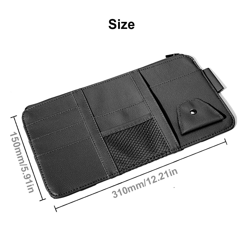Car Sun Visor Organizer with Multi-Pocket Zipper for Auto Accessories - Image 4