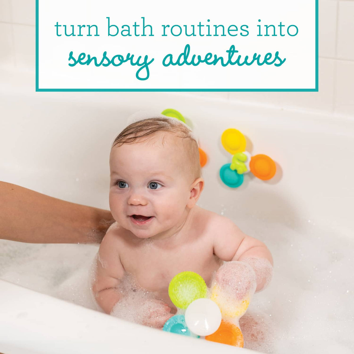Silicone Bath Pop Spinner, for Babies 6-12 Months, Multicolor, 3-Pack - Image 2