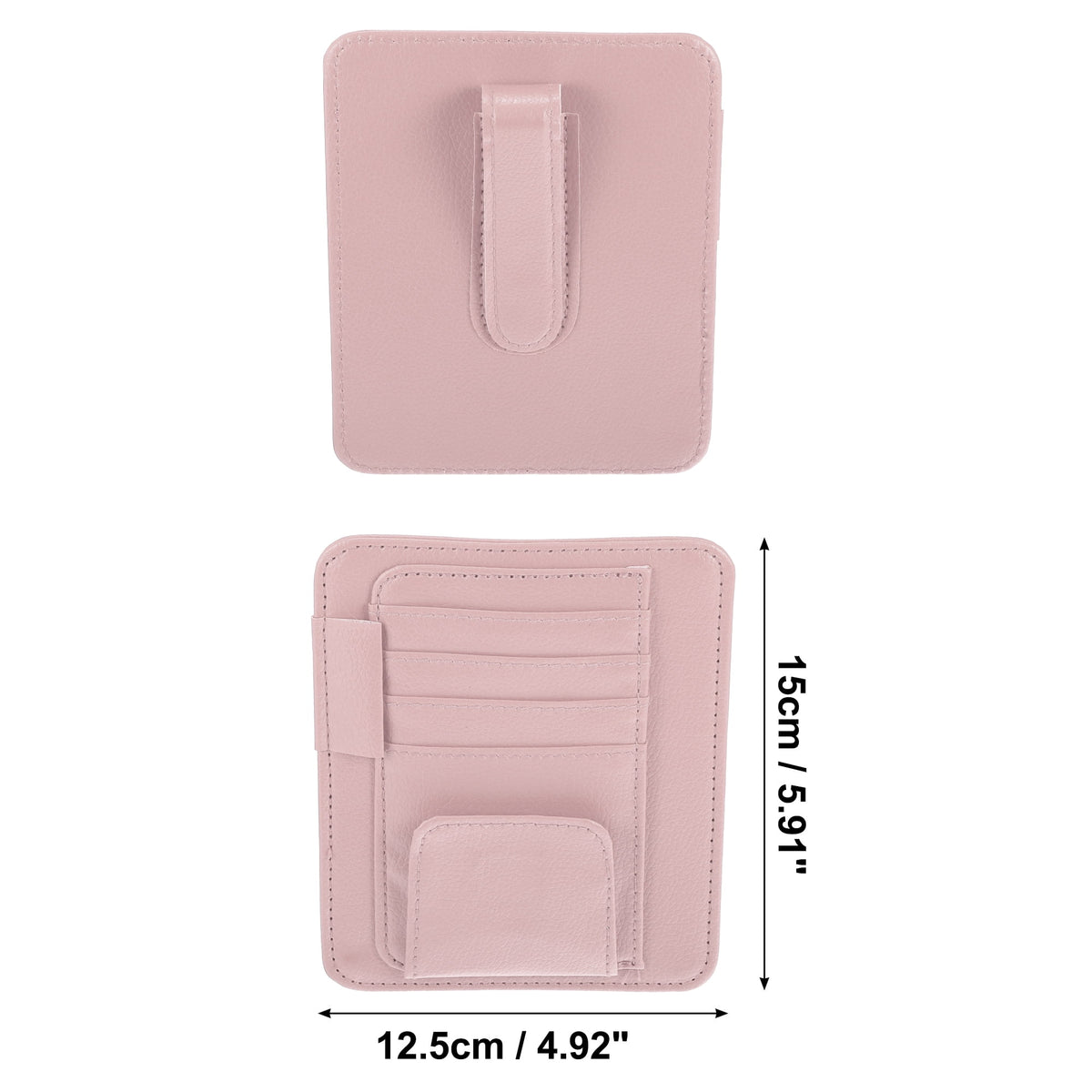 Car Sun Visor Organizer Glasses Holder Card Holder Car Accessories Pocket Organizer Pink - Image 4