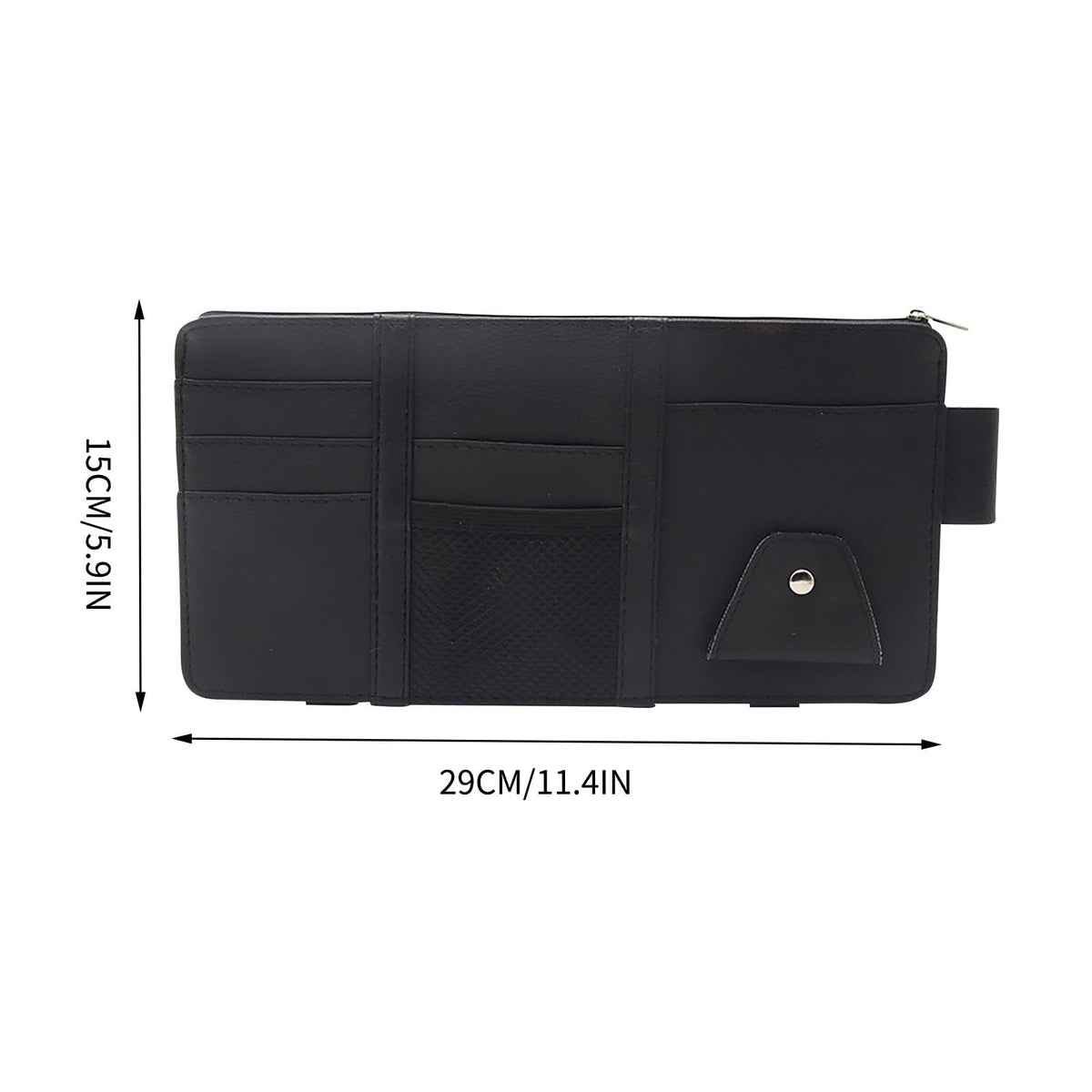 $1 Car Sun Visor Organizer, Sunglasses Holders for Car, Car Storage Organizer Sun Shade Travel Document Holder with M... - Image 3