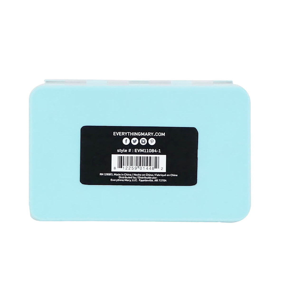 10 Compartment Plastic Bead Storage Box, Teal (Single) - Image 6