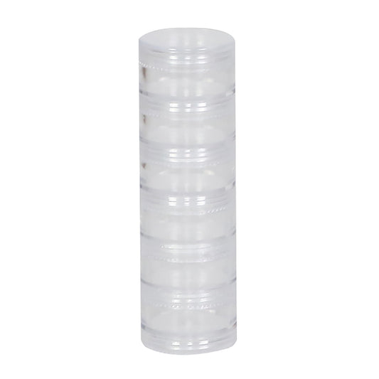 Stackable Clear Plastic Containers 6-Pack – Craft & Bead Storage Jars