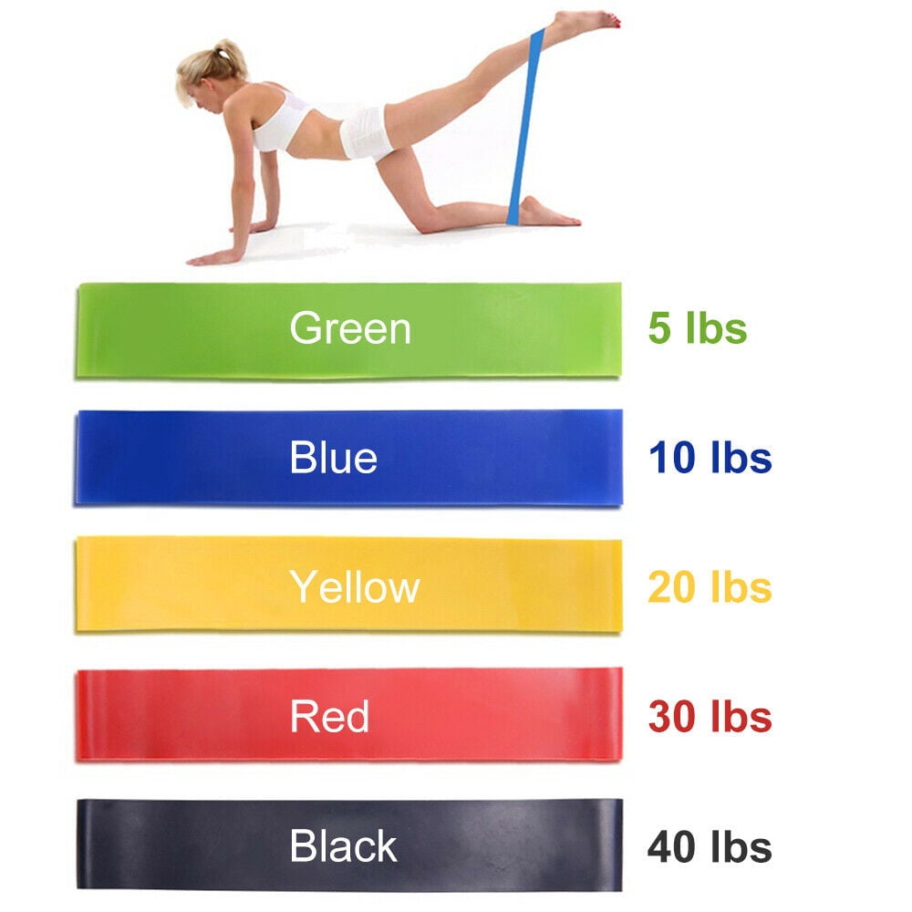 Exercise with 5 Sets of Different Tension Level for Physical Therapy, Strength Training and Home with Carry Bag - Image 2