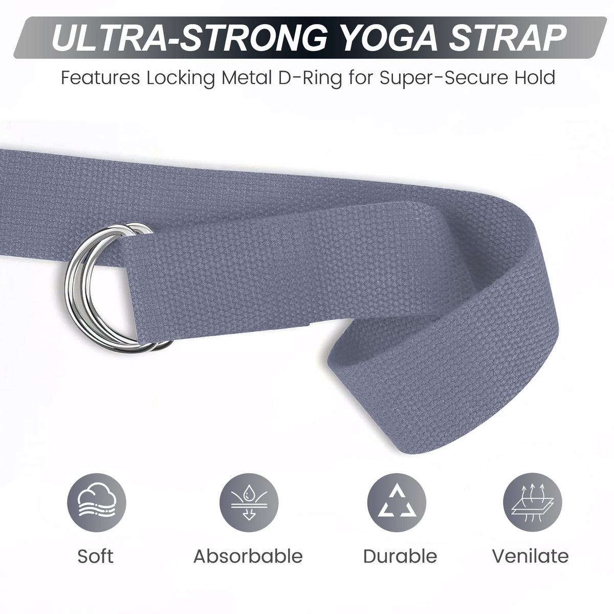 2 Packs with Strap Set, High Density & Lightweight Foam Blocks(9x6x3 inches), Soft Non-Slip Surface & Strap for, Gene... - Image 6
