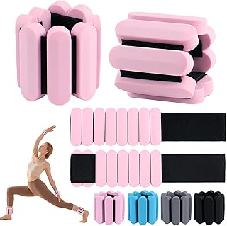 Wrist Weights – Adjustable Ankle Wrist Weights for Women & Men – Set of Weighted Bangles 2 lbs (1 lb Each) | Arm and Leg Weights for Pilates, Yoga, Running & Walking