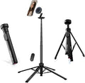 ULANZI Magnetic Phone Tripod, MT85 Auto Open Tripod for Magsafe with Enhanced 4-Leg, 60'' Selfie Stick Extendable Phone Stand, Content Creator Essentials for iPhone 17/16/15/14/13/12 Black