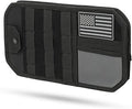 molle Tactical Sun Visor Organizer car Zipper Storage Pouch & Glasses Clip | Police Tactical Visor Molle Panel Interior Vehicle pocket Accessories for Truck Suv Police Car Gear Supplies (Black)