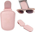 Sunglass Holder for Car Visor Clip, Teen Girl Car Essentials, Cute Pink Car Accessories for Women, Car Visor Magnetic Sunglasses Holder Clip (1, Pink)