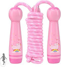 Jump Rope for Kids, Adjustable Toddler Jump Rope with Wooden Handle and Cotton Rope, Cute Skipping Rope for Boys and Girls Fitness Workout Exercise 8.5 Ft(Pink)