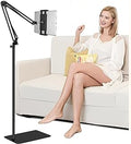 Tablet Floor Stand with 6LB Weight, Overhead Bed phone Stand Angle Height Adjustable Arm Stretchable Stand Holder, Compatible with iPhone iPad Mini Air Pro, Galaxy Tab, Kindle, E-Readers,all Phones