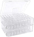 Bead Organizer Box, 60 Pcs Small Clear Plastic Storage Containers with Hinged Lid, Mini Craft Boxes for Beads, Jewelry Making, Diamond Painting, Nail Art, Screws and Small Parts Organization