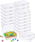 MFDSJ 12 Pcs Mini Plastic Storage Containers Box with Lid, 3.5x2.4 Inches Clear Rectangle Box for Collecting Small Items, Beads, Game Pieces, Business Cards, Crafts Accessories