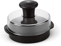 Weber Original Burger Press, Black – Creates Perfect Flat 1/4 lb & 1/2 lb Patties with Built‑in Dimple, Detachable Handle & Nylon Grip - Grill Accessory