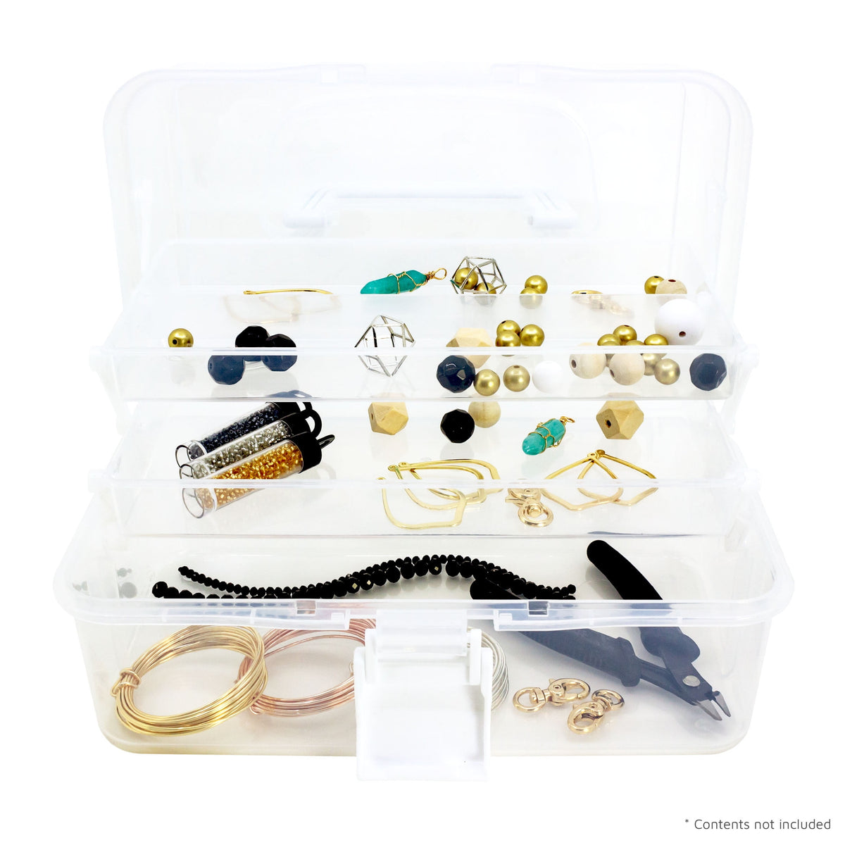 Multi-Purpose Storage Case Organizer for Jewelry and Arts and Crafts, Clear, Medium - Image 4