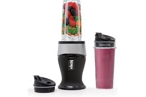 Ninja Fit Compact Personal Blender | For Smoothies, Shakes & Frozen Drinks | (2) 16-oz. To-Go Cups with Spout Lids | 700-Watt