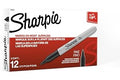 Sharpie Permanent Markers, Fine Tip, Black, 12 Count - Quick Drying, Fade Resistant, For Wood, Plastic, Paper, Metal, And Mor