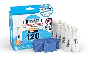 Thermacell Mosquito Repellent Refills; Provide 120 Hours of Protection; Contain 30 Repellent Mats, 10 Fuel Cartridges; Compat
