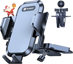 VICSEED Military-Grade Sturdy Car Phone Holder Mount, Upgraded Anti Shake Metal CD Slot & Air Vent Thick Case Friendly Phone Mount for Car Fit for iPhone 17 16 15 Samsung All Phones