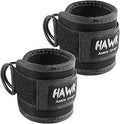 Hawk Sports Ankle Straps for Cable Machines for Enhanced Booty, Glute, Leg & Other Lower Body Workouts, Strong and Portable Glute Kickback Ankle Strap (Pair) for Safely Weightlifting an Extra 220 lbs.