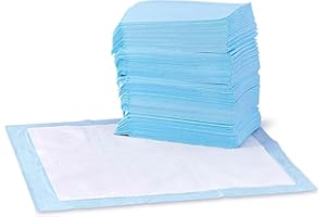 Basics Leak-Proof Dog and Puppy Potty Training Pee Pads with Quick-Dry 5-Layer Super Absorbent Design, Regular Size 22