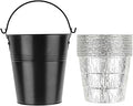 Drip Grease Bucket and 12-Pack Liners for Traeger 20/22/34 Series, Pit Boss etc Pellet Grill Smoker (Black 12)