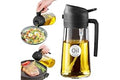 YARRAMATE 16oz/470ml Glass Olive Oil Sprayer for Cooking with Stickers, 2 in 1 Oil Dispenser for Kitchen Gadgets, Food Grade
