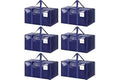 6 Pack Extra Heavy Duty Large Moving Bags with Strong Zipper & Comfortable Handles, Sturdy & Durable Clothes Storage Bags Tot