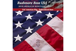 American Flag Made in USA | American Flags for Outside 3X5 | Premium US Flag 3X5 Heavy Duty Outdoor with Embroidered Stars an