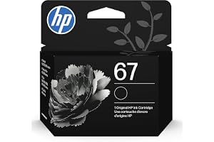 HP 67 Black Ink Cartridge | Works with DeskJet 1255, 2700, 4100 and Envy 6000, 6400 Series, Eligible for Instant Ink, 3YM56AN
