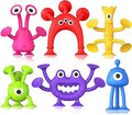 Baby Bath Toys Suction Toy: No Hole Bath Toy for Baby Toddlers - Kids Mini Sensory Fidget Suction Cup Toys for Boys Girls - Window Building Toy Road Trip Travel Essentials for Kids Gifts (Ages 3+)