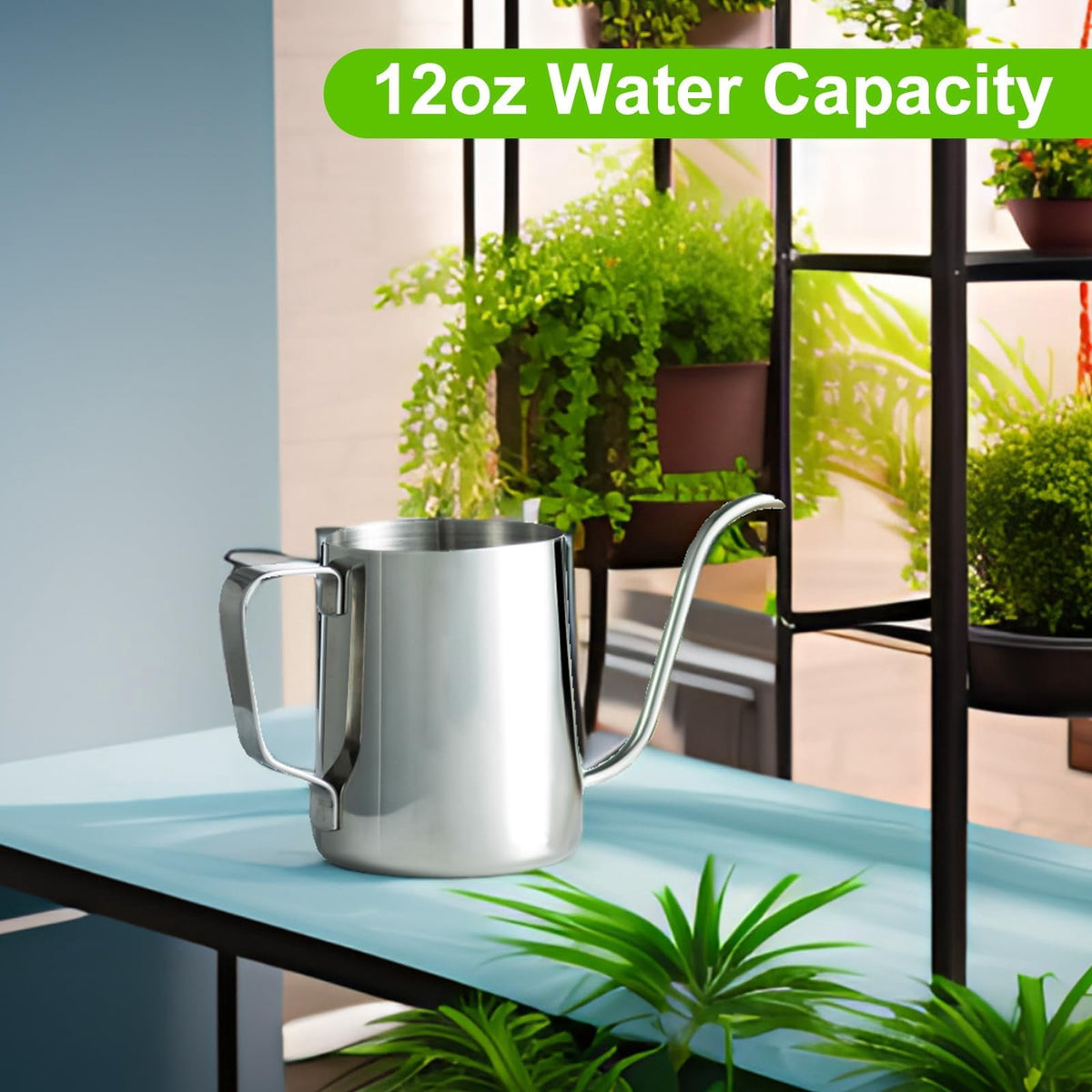 Small Watering Can for Indoor Plants, Mini Indoor Watering Can with Long Spout and Handle 12 oz / 350 ml Rust-Proof 3... - Image 2