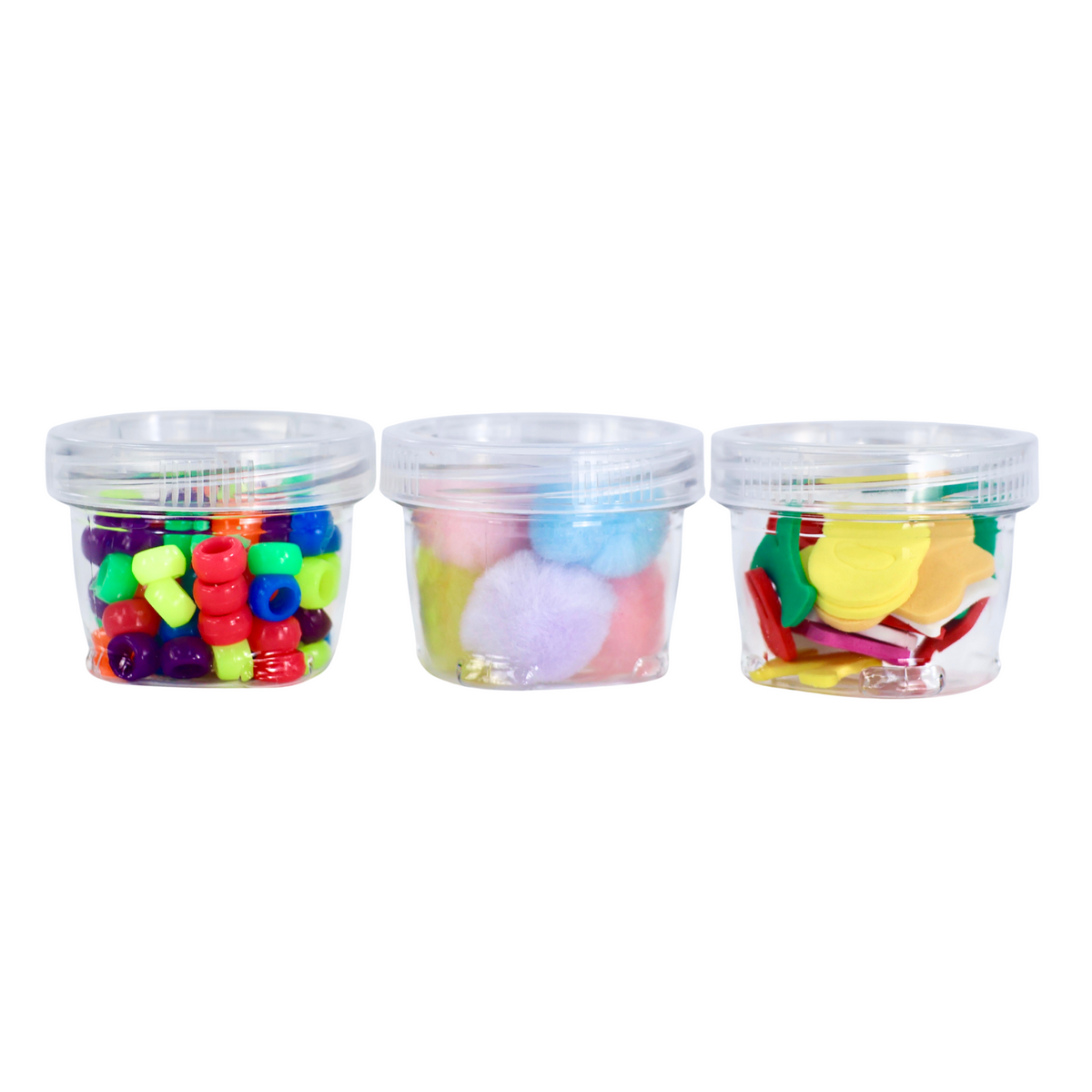 Stackable Crafting Containers, 3 Piece Plastic Clear Set - Image 5