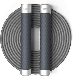 PROIRON Jump Rope Double Weighted Skipping Rope（1LB）360° Swivel Ball Bearings Tangle-Free Double Fat Burning with Aluminum Handle Heavy Jump Rope for Endurance Weight Lose Crossfit MMA Cardio & Workouts