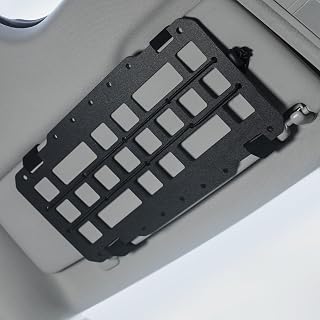 LIVANS Car Sun Visor Organizer, Rigid Molle Panel Visor Accessories, Modular Vehicle Visor Holder for Tactical Gears and Molle Pouches, Fit Most Vehicles, SUVs, Jeeps, and Trucks