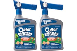 Cutter Backyard Bug Control Spray Concentrate (2 Pack), Kills Mosquitoes, Fleas & Listed Ants, 32 fl Ounce