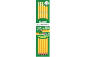 Ticonderoga Wood-Cased Pencils, Pre-Sharpened, 2 HB Soft, Yellow, 12 Count