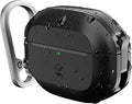 Keybudz for Waterproof AirPods Pro 3 Case with Lock - IP68 Waterproof and Dust Proof, Shockproof Protector, Heavy Duty Rugged Protection, Drop Proof Hard Cover for AirPods Pro 3rd Gen (Carbon Black)