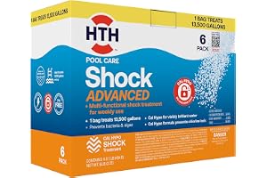 HTH 52036R Pool Care Shock Advanced, Swimming Pool Chemical - Cal Hypo Formula, Prevents Bacteria & Algae, Restores Crystal C