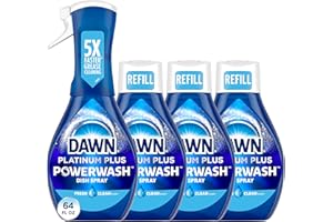 Dawn Powerwash Spray, Dish Soap, Dishwashing Liquid, Fresh, 1 Starter Kit + 3 Refills, 4x16 Fl Oz - 6