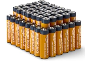 Basics 48-Pack AA Alkaline High-Performance Batteries, 1.5 Volt, 10-Year Shelf Life, Long-lasting, No Leakage