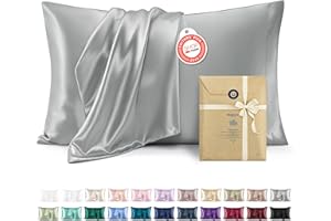 Bedsure Satin Pillowcase, Similar to Silk Pillow Cases Queen Size Set of 2, Cooling Pillow Case Covers with Envelope Closure
