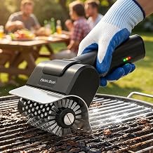 Electric BBQ Grill Brush - Cordless USB Rechargeable Grill Cleaning Brush with High-Speed Motor, Heavy Duty Stainless Steel Bristles, Automatic Barbecue Grate Cleaner Tool, Perfect BBQ Accessories