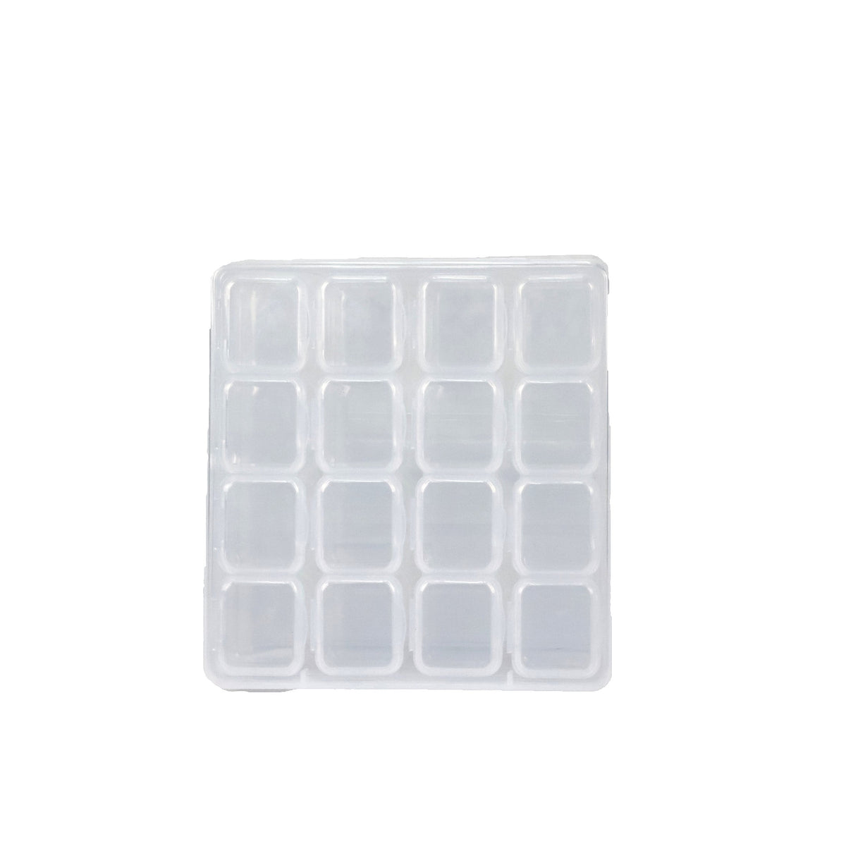 (2 pack) Plastic Craft Organizer with 16 Stackable Clear Jars for Bead and Craft Storage, Beading Projects