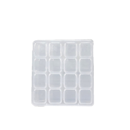 (2 pack) Plastic Craft Organizer with 16 Stackable Clear Jars for Bead and Craft Storage, Beading Projects