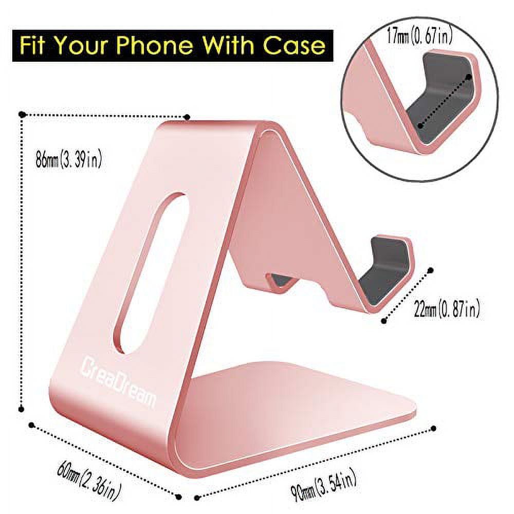 Desk, Cell Stand, Aluminum Desktop Stand Compatible with Switch, All Smart Phones, iPhone 16 15 14 13 12 Pro Max Mini... - Image 6