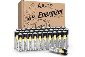 Energizer AA Batteries Alkaline Power, 32 Count Alkaline Double A Battery Pack