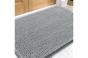 OLANLY Dog Door Mat for Muddy Paws 30x20, Absorbs Moisture and Dirt, Absorbent Non-Slip Washable Doormat, Quick Dry Chenille