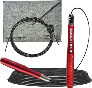 Beast Gear Jump Rope, Jump Ropes for Fitness, Premium Aluminium Skipping Rope for Men Women - Boxing, MMA, HIIT, Strength Training & Double Unders